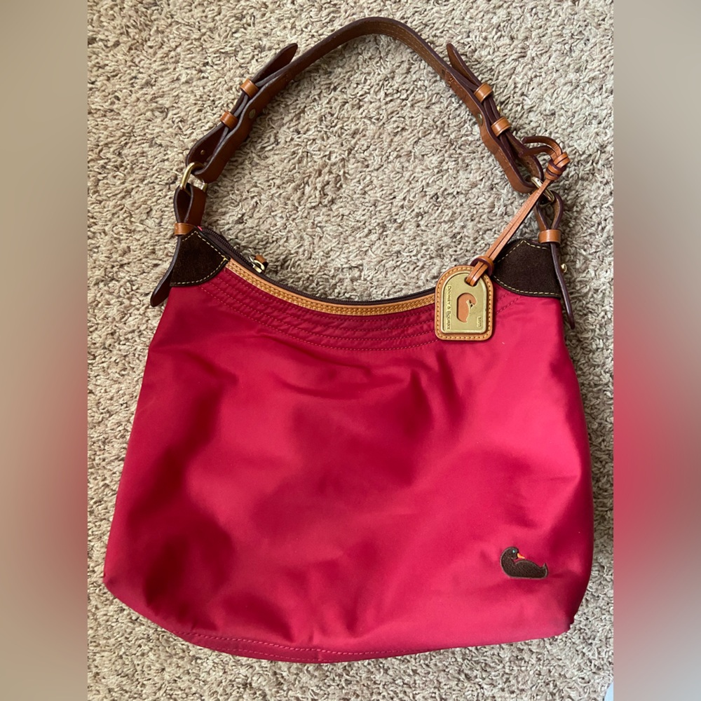 Dooney & Bourke Nylon hot pink Shoulder Bag. Medium size.